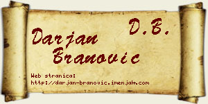 Darjan Branović vizit kartica